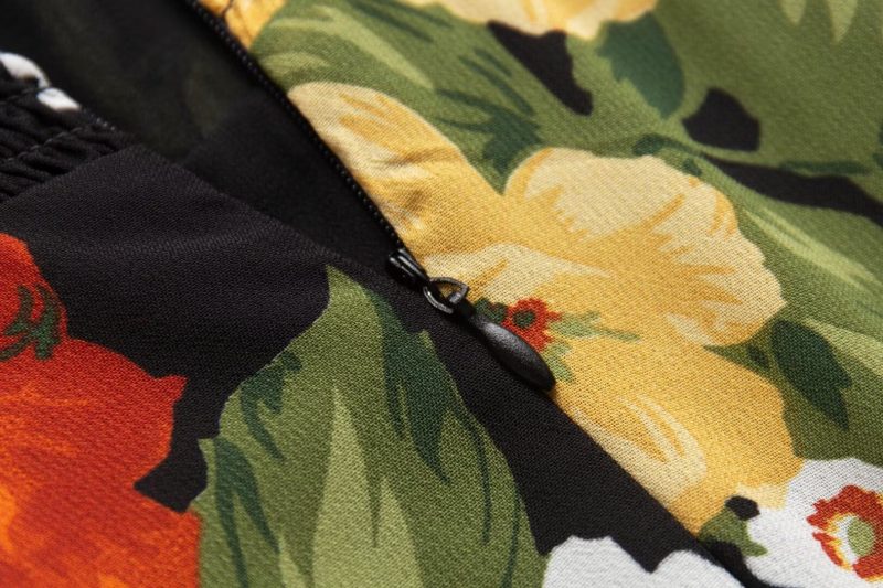 Summer French Floral Slim Fit Holiday Dress - Image 4