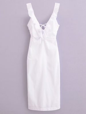 Elegant Ruffle Street Style Summer Dress Women