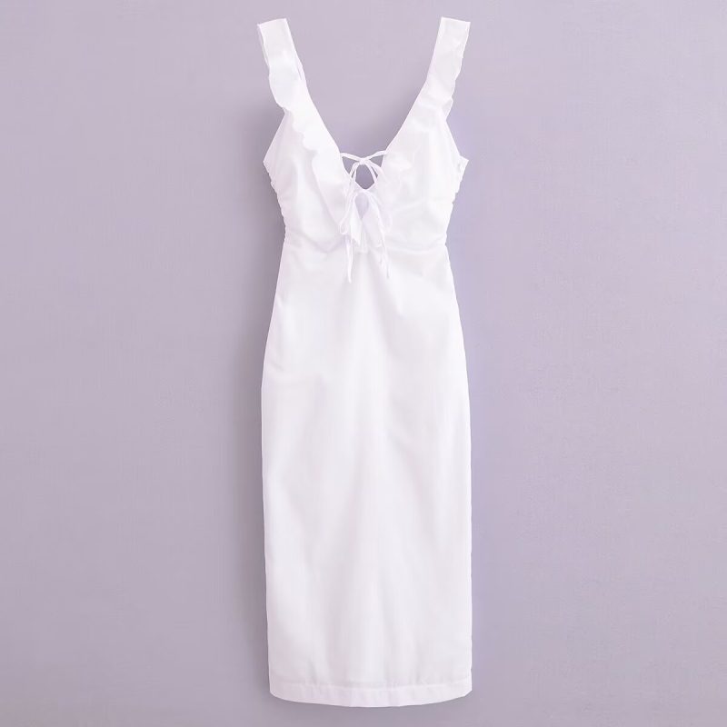 Elegant Ruffle Street Style Summer Dress Women
