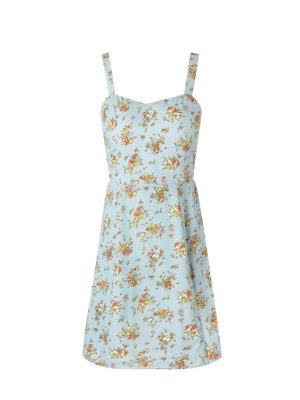 Pleated Back Zipper Dress for Spring Vacations