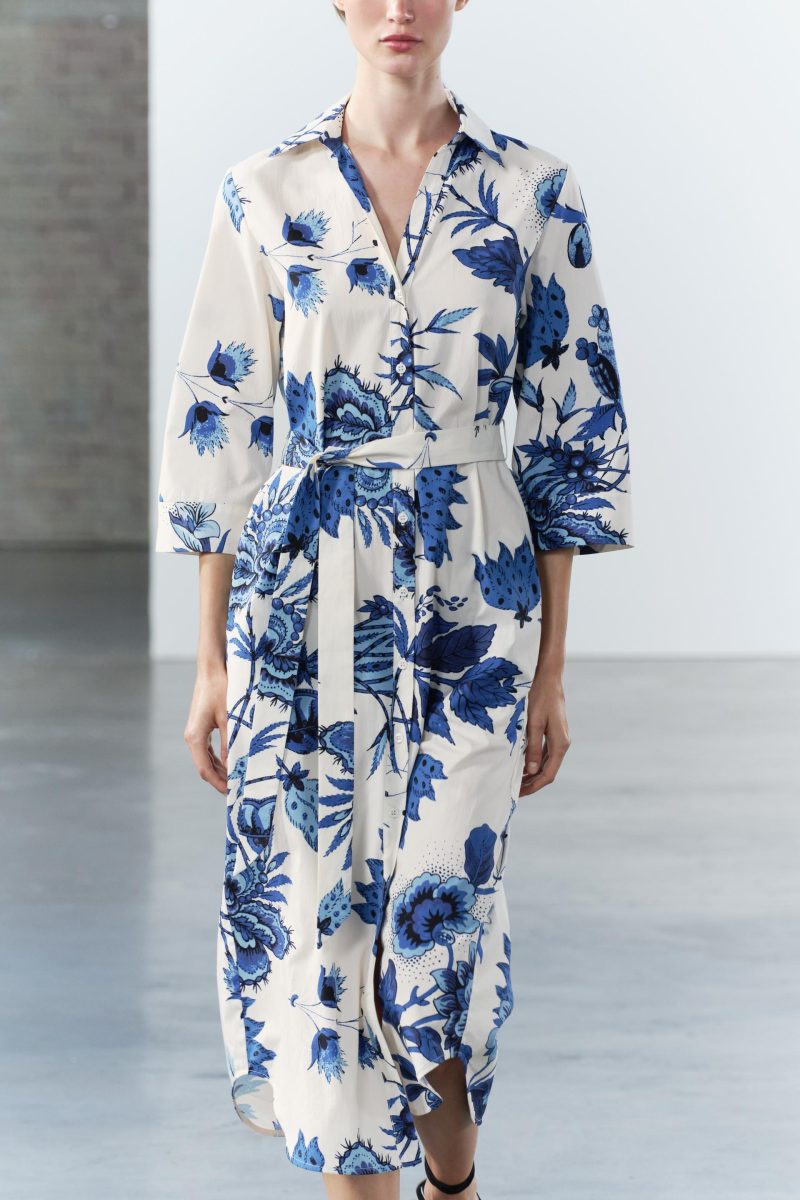 Women’s Casual Printed Shirt Dress Summer