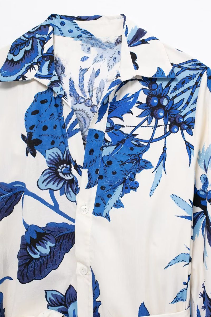 Women’s Casual Printed Shirt Dress Summer - Image 3