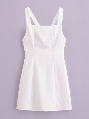 French Slim Fit Backless Summer Dress