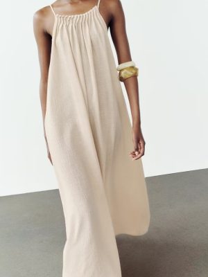 Women’s Summer Dress Featuring Beaded Embellishments