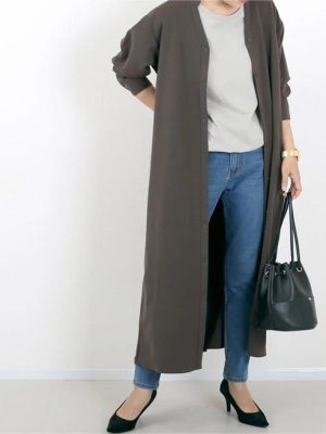 Casual V-Neck Solid Color Maxi Dress