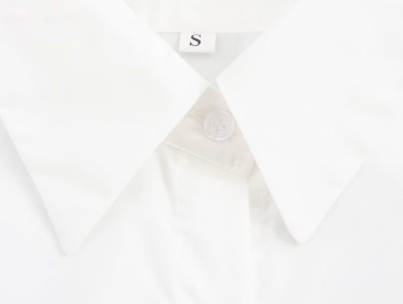Casual White Belted Shirt Dress for Summer - Image 3
