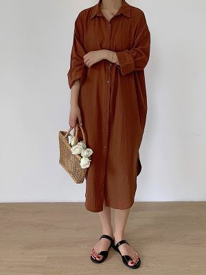 Women’s High Grade Summer Maxi Shirt Dress
