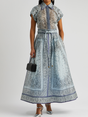 Summer Chiffon Collared Shirt Dress for Women