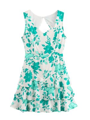 Women's Lace Up Colorful Streetwear Dress