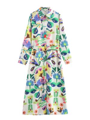 Chic Autumn Long Sleeve Shirt Dress Women