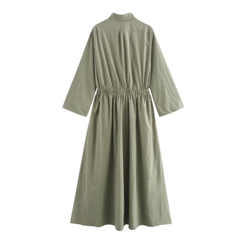 Autumn Maxi Dress with Minimalist Design Women - Image 2