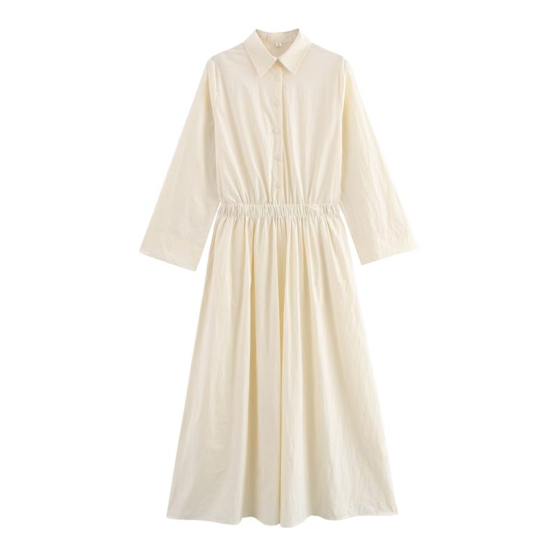 Autumn Maxi Dress with Minimalist Design Women - Image 3