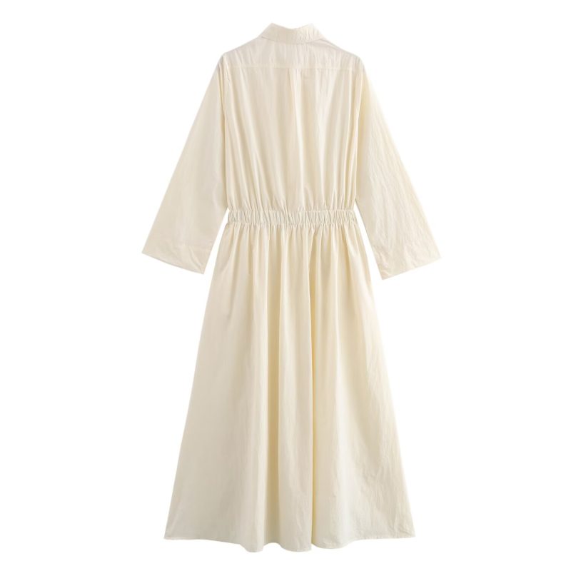Autumn Maxi Dress with Minimalist Design Women - Image 4
