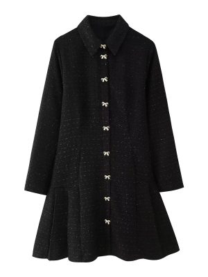 Women’s Solid Color Casual Maxi Shirt Dress