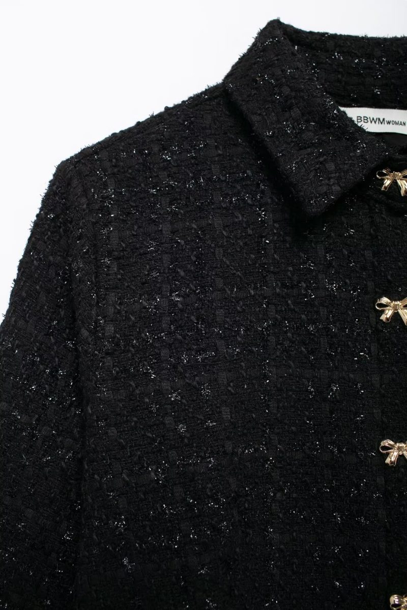Collared Stereo Mini Dress for Fall Women - Image 2