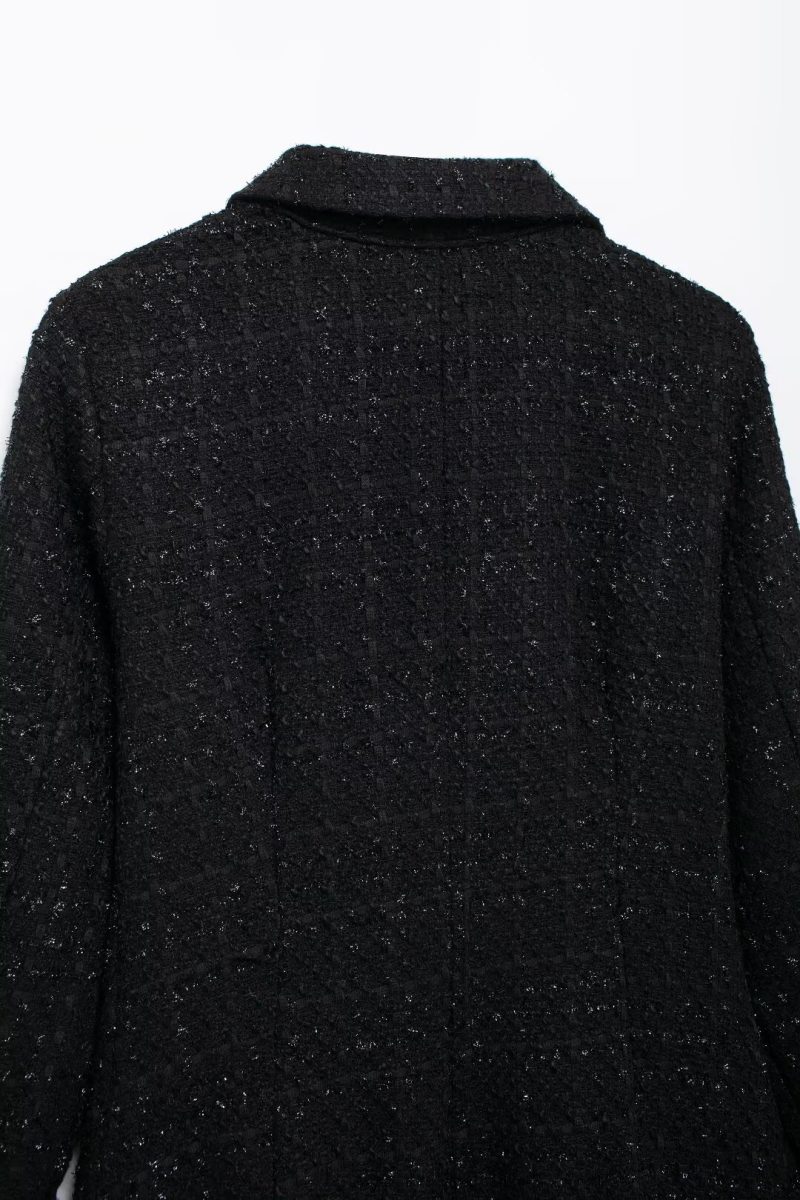 Collared Stereo Mini Dress for Fall Women - Image 4