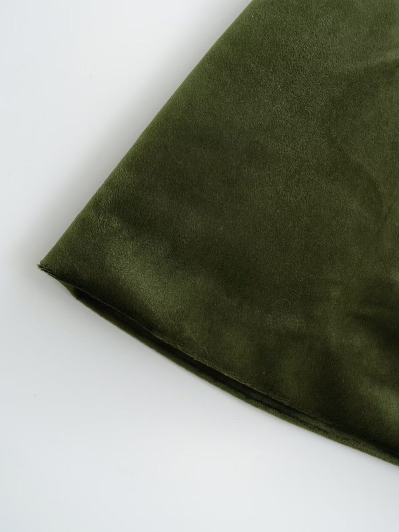 Velvet Collar Dress with Bowknot Decoration Women - Image 3