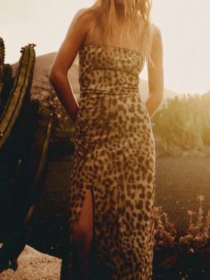 Classic Leopard Print Western Style Casual Dress