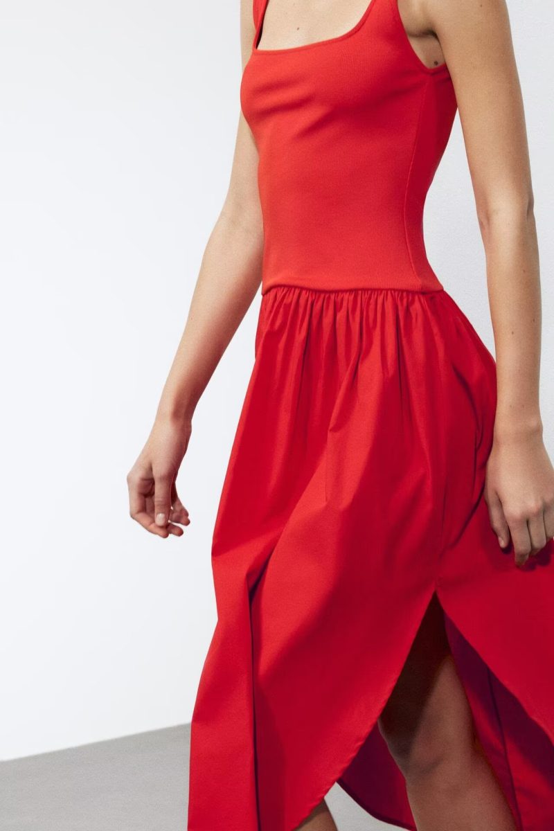 Solid Color Spaghetti Strap Summer Dress