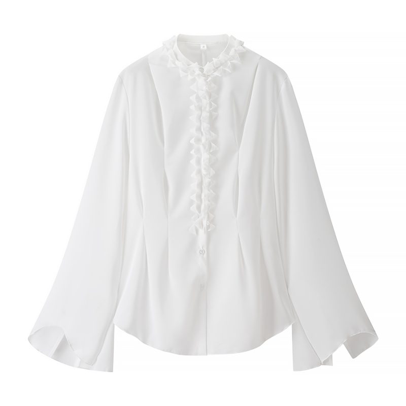 Women’s Summer Single Breasted White Blouse
