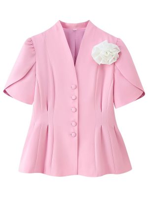 Handmade Floral Waist Slimming Top for Women