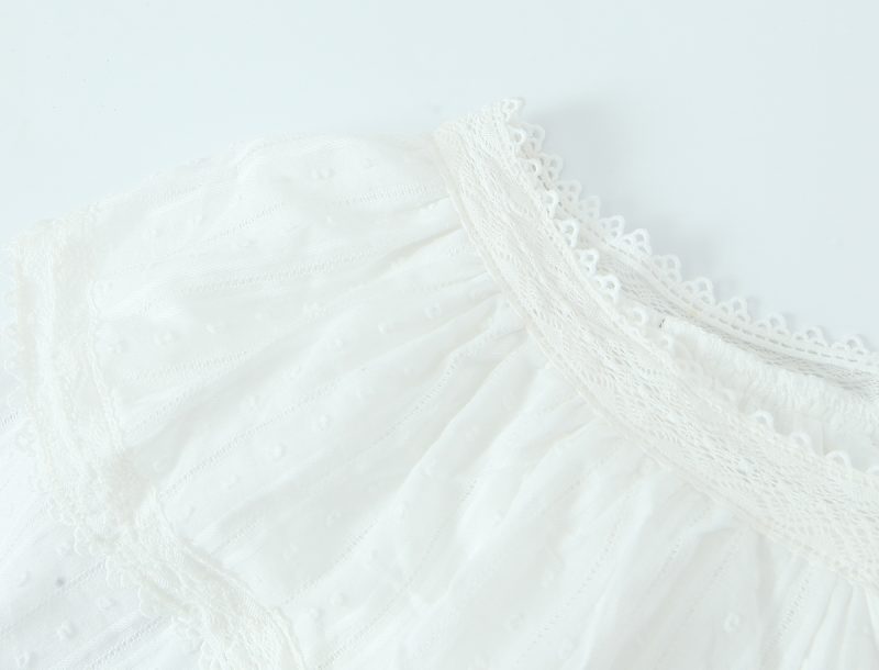 Summer Sweet Loose Fit Lace Trim Shirt - Image 4
