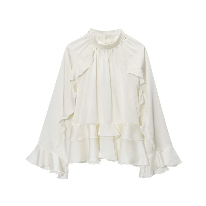 Chic Laminated Decoration Casual Shirt Women - Image 3