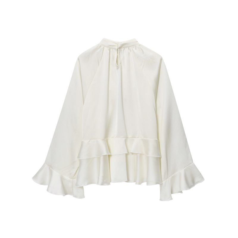 Chic Laminated Decoration Casual Shirt Women - Image 4
