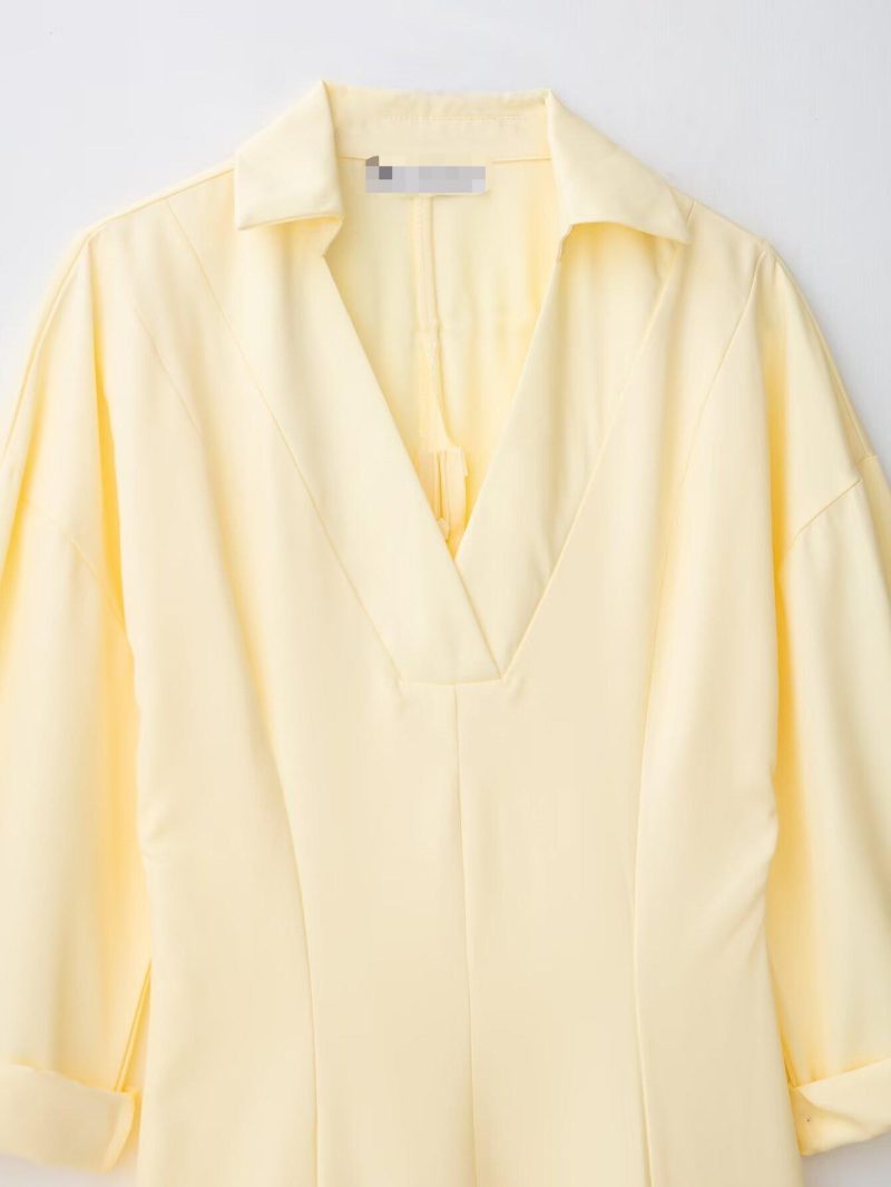 Spring Summer Elegant Women's Trench Shirt Dress - Image 3