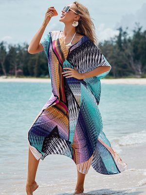 Boho Floral Vacation Maxi Cover-Up Robe