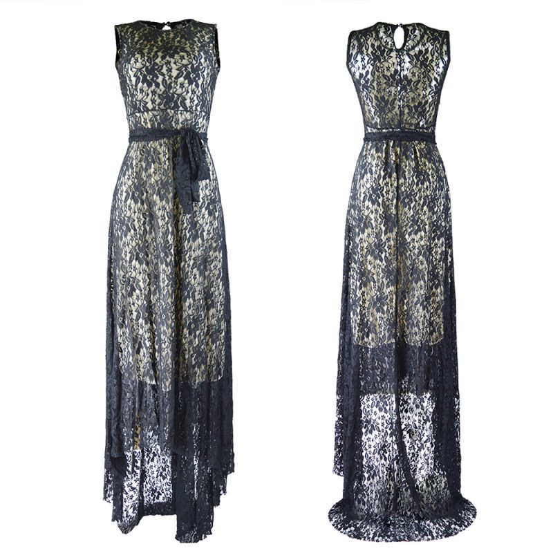 Sleeveless Wrapped Chest Asymmetric Hem Dress - Image 4
