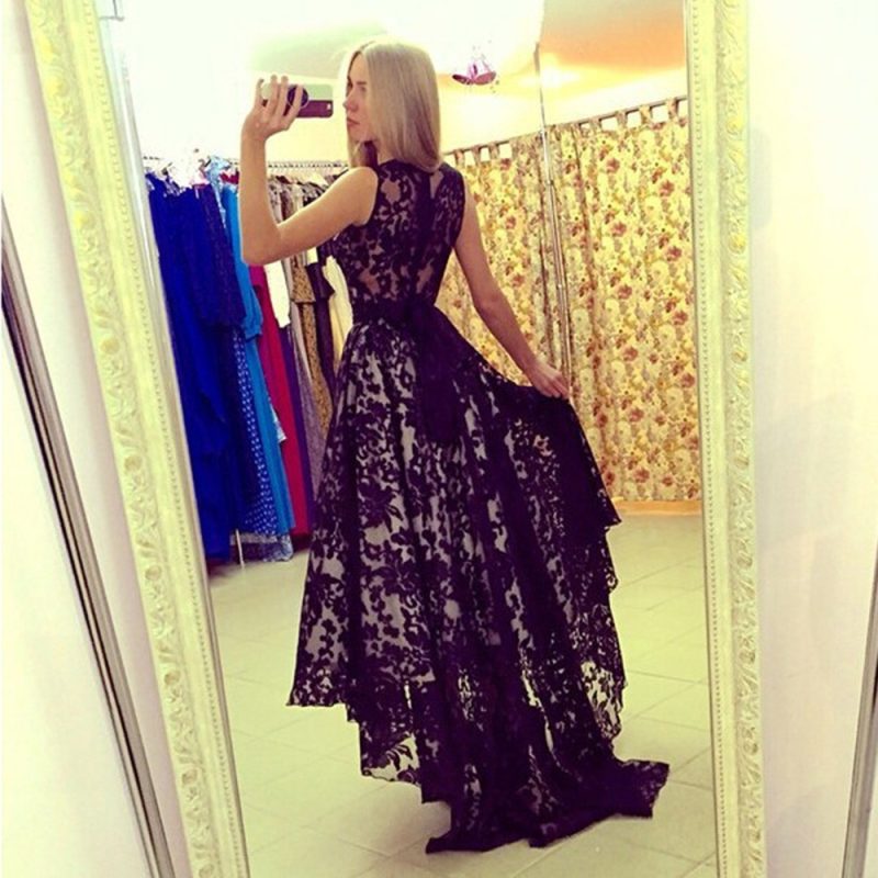 Sleeveless Wrapped Chest Asymmetric Hem Dress - Image 2