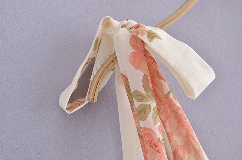 Tie Strap Floral Slim Fit Split Cami Dress - Image 4