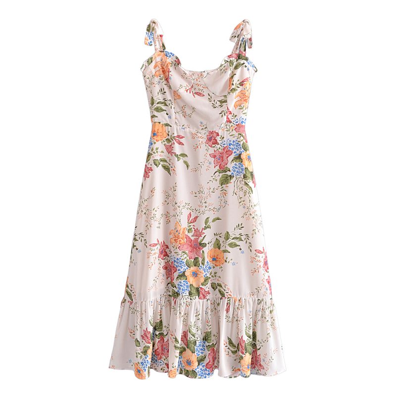 Elegant Spring Ruffled Lace Tube Top Dress - Image 2