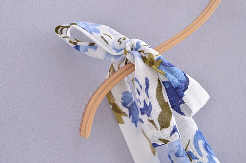 Floral Lace-Up Bow Strap Midi Dress - Image 4