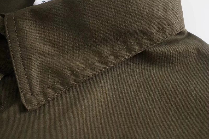 Summer Collared Short Sleeve Pocket Shirt Dress - Image 4
