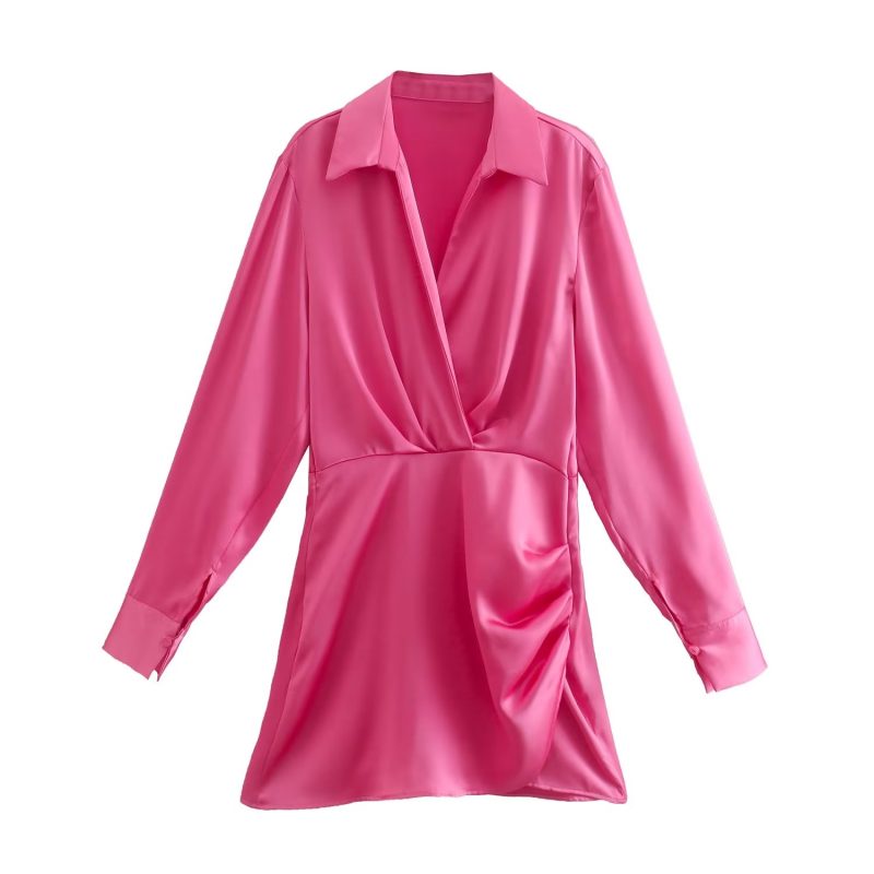 Slimming Double Breasted Dress for Summer Women - Image 2