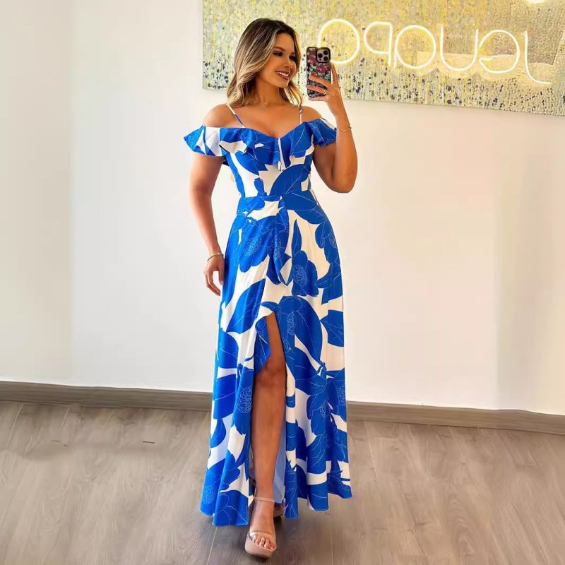 Elegant Spaghetti Strap Dress for Summer Evenings