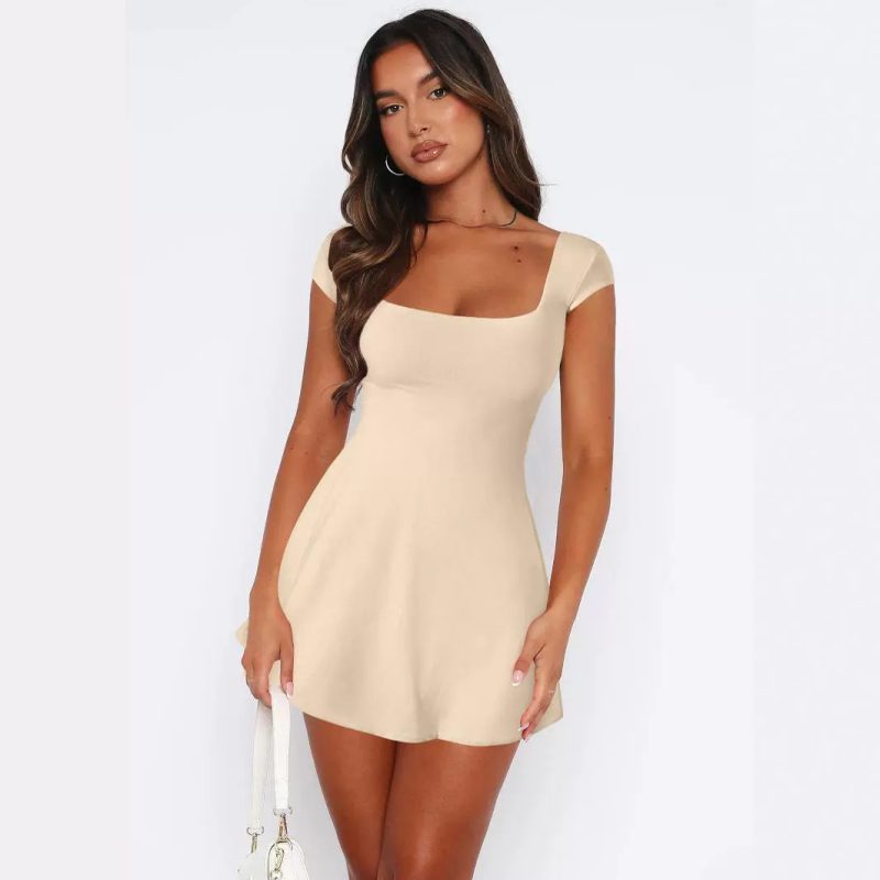Y2K Slim Fit Backless Lace-Up Dress