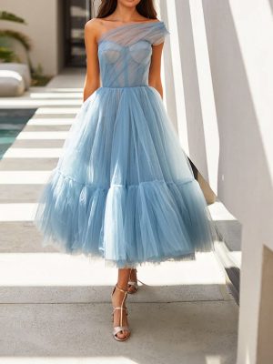 Autumn Winter Women Princess Dress Sleeveless Dress Banquet Dress Host