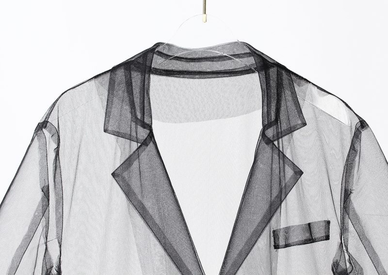 Statement Irregular Stitching Dress with Sheer Tulle - Image 2