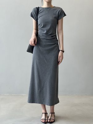Summer T-Shirt Dress with Ruffle Sleeves Women