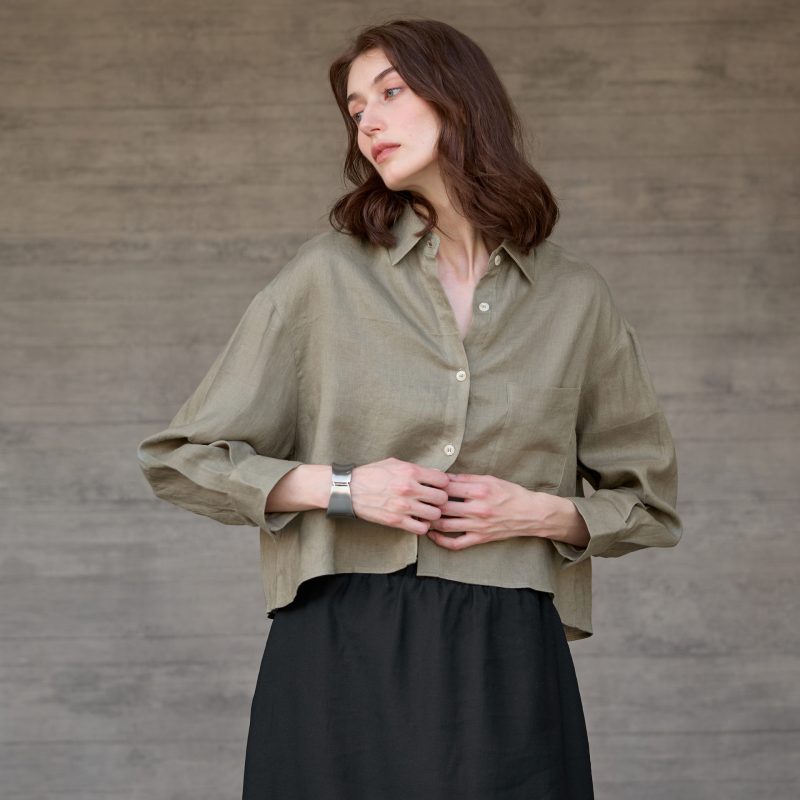 Women’s Linen Short Shirt Summer Office Wear - Image 2
