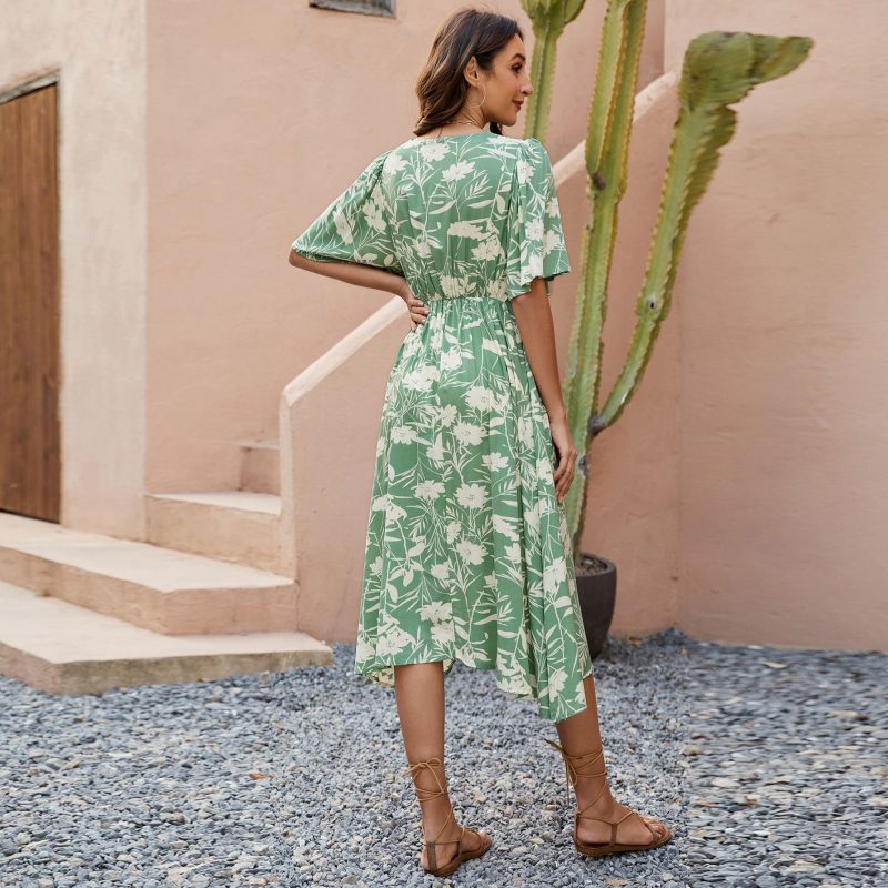 Beach Party Bohemian Dress with Printed Style - Image 4