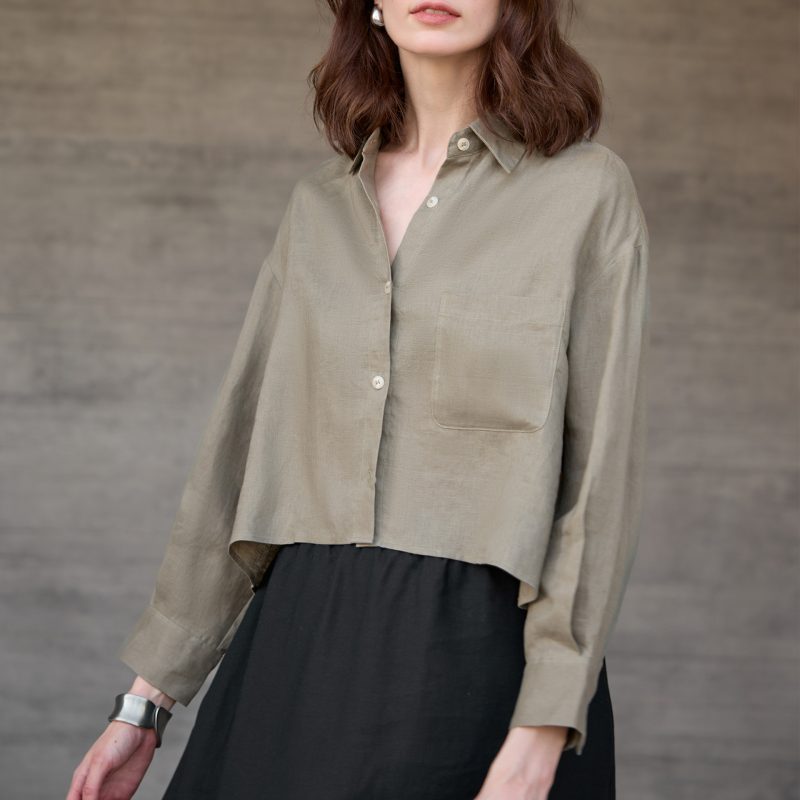 Women’s Linen Short Shirt Summer Office Wear