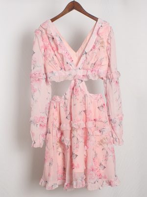 Lightweight Spring Summer Chiffon Dress for Women