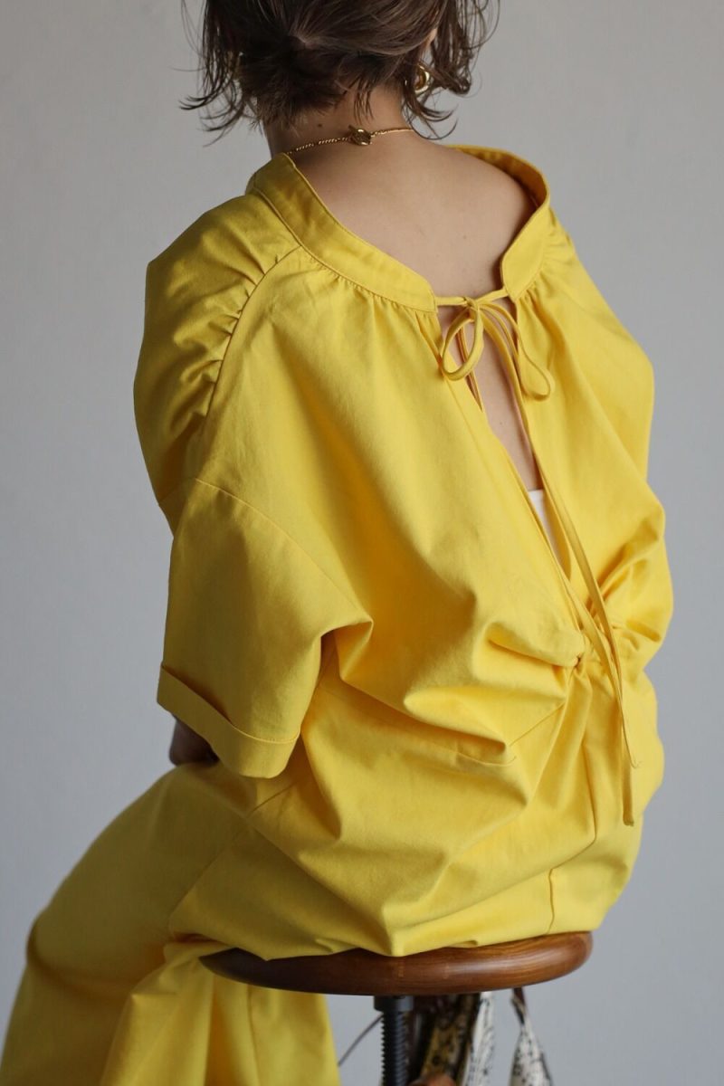 Casual Bow Back Short Sleeve Shirt Dress - Image 3