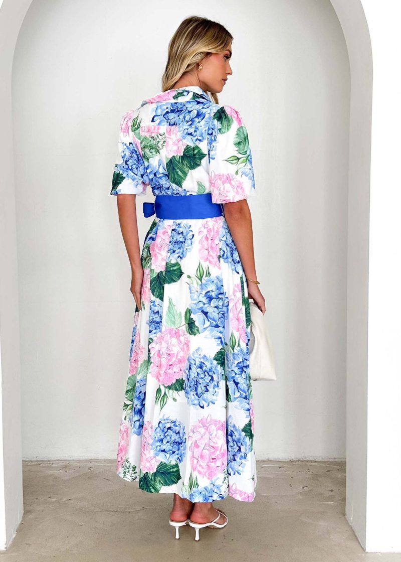 Bohemian Print Belted Spring Summer Dress - Image 3