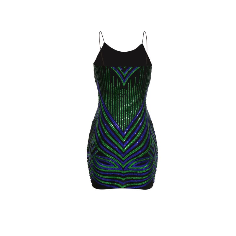 Sheath Sequin Dress with Figure-Flattering Fit - Image 3
