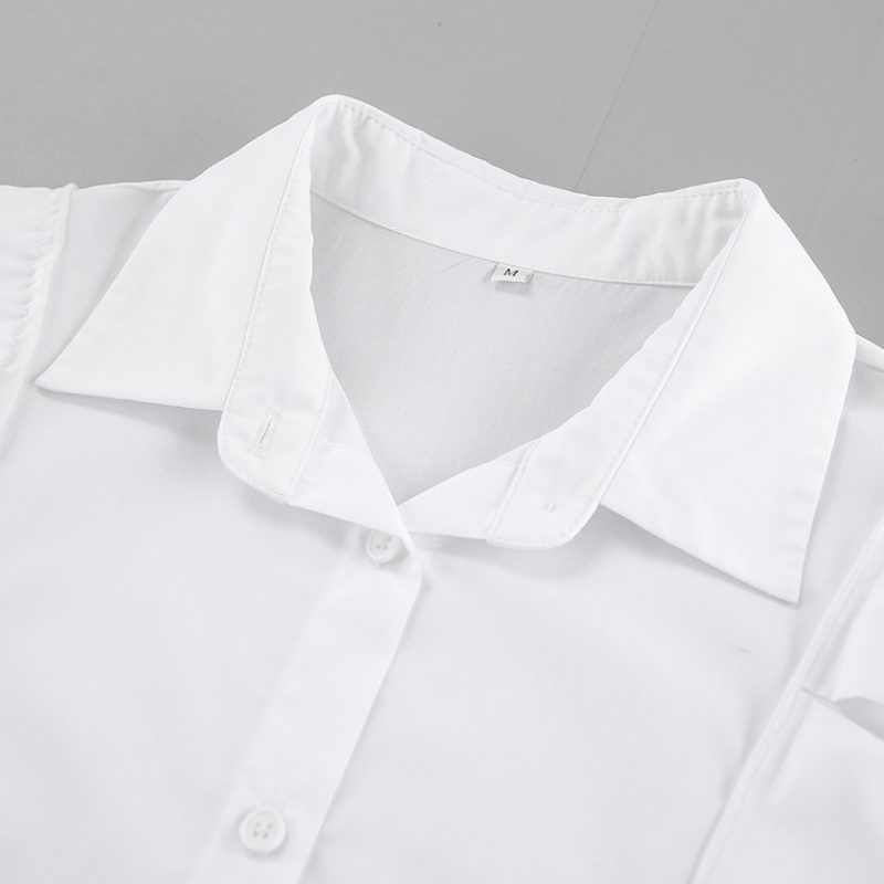 Elegant Ruffled Collar Office Shirt for Women - Image 4